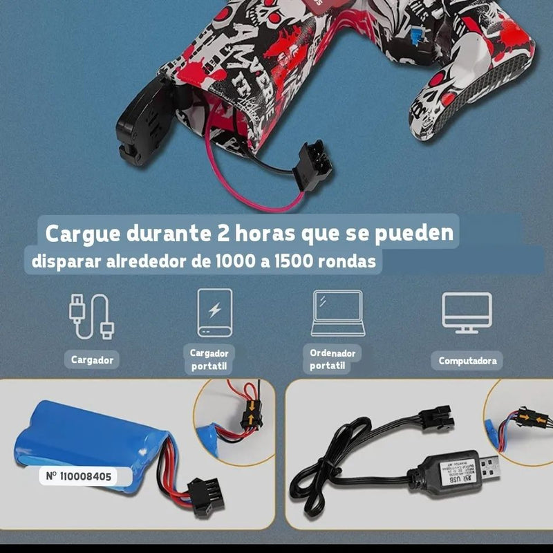 Lanzador de Bolitas de Gel - León (Azul con Blanco) [10 COMPRAS PREMIADAS CON UN IPHONE]