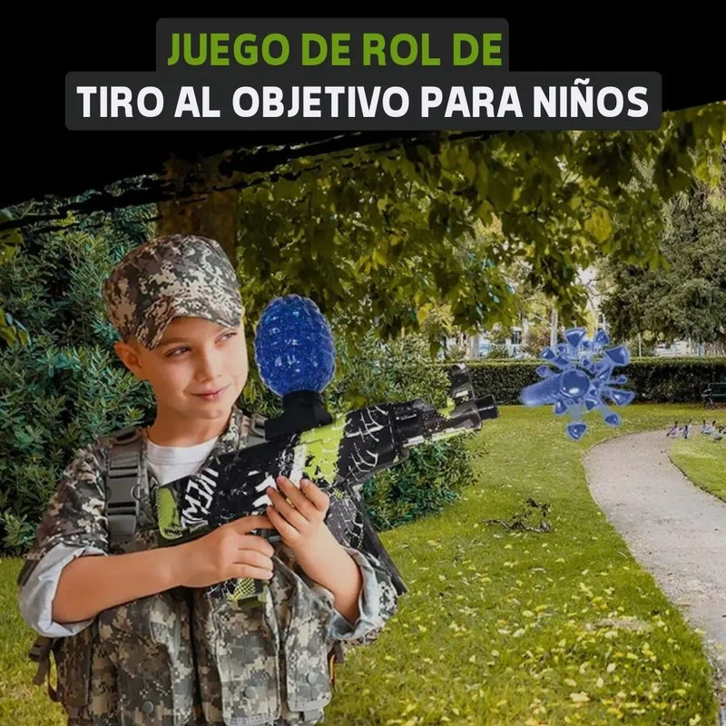 Lanzador de Bolitas de Gel - León (Azul con Blanco) [10 COMPRAS PREMIADAS CON UN IPHONE]